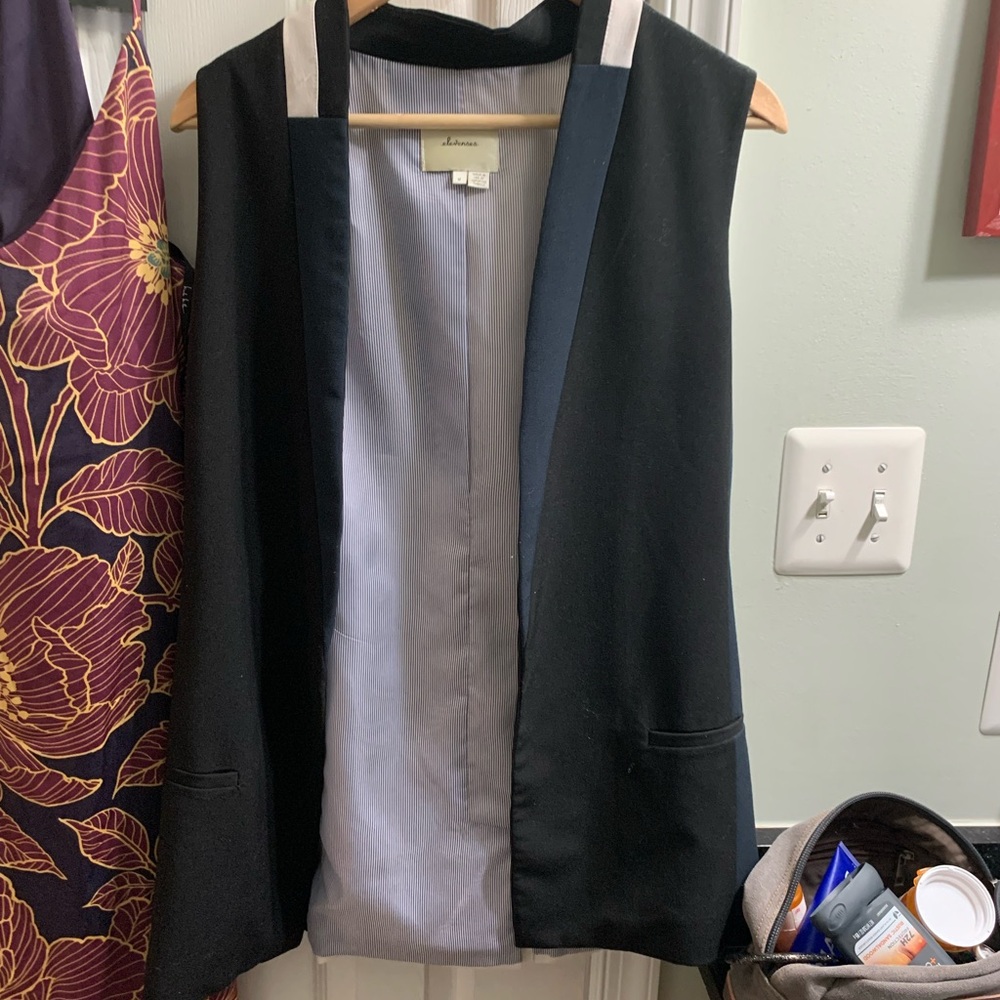 Elevenses Blue and White Striped Blazer